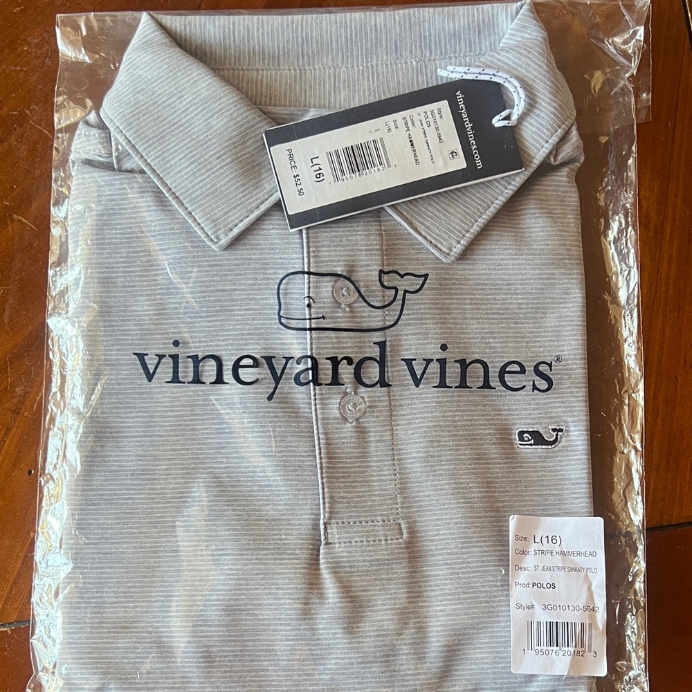 Vineyard Vines Boy’s St. Jean Stripe Sankaty Polo Shirt